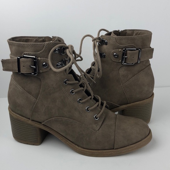 G by Guess Glassy Brown Heeled Ankle Boots 9 - Picture 1 of 8